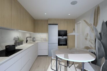 Proyecto cocina Santos blanca y roble